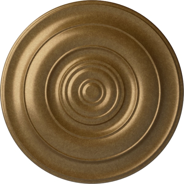 Ekena Millwork Niobe Ceiling Medallion (Fits Canopies up to 8 5/8"), Hand-Painted Pale Gold, 18"OD x 1 1/2"P CM18NIPAS - main